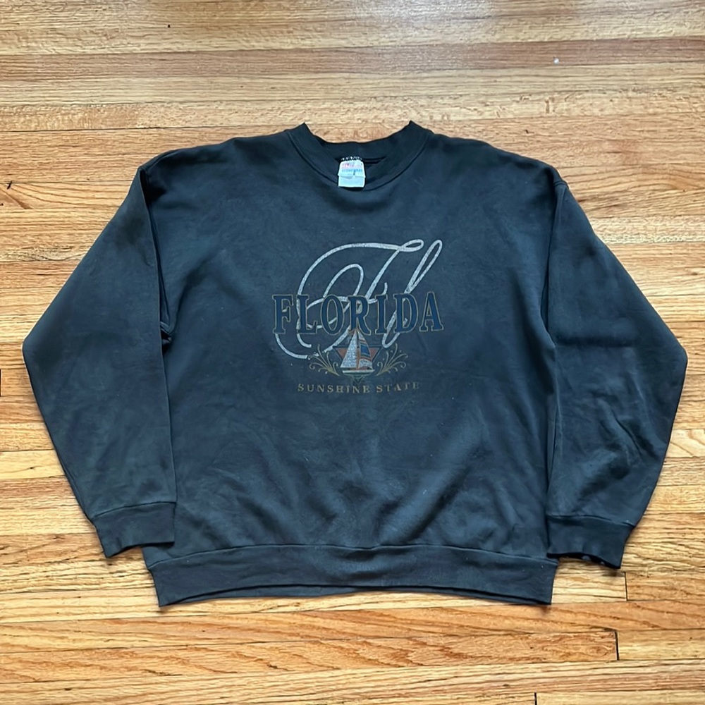 Vintage Flordia Sunshine State Crewneck / 90s / Large / Distressed
